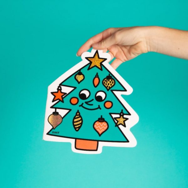 Notebook + Autocolantes – Árvore de Natal | Omy