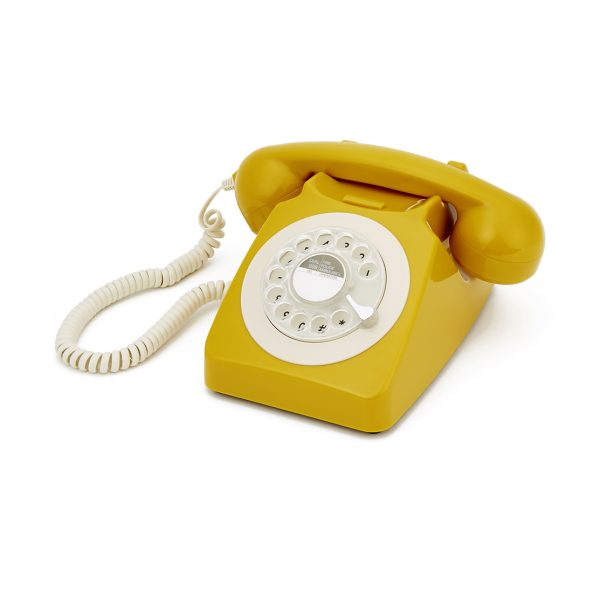 Telefone Fixo GPO 746 Rotary Dial – Mostarda