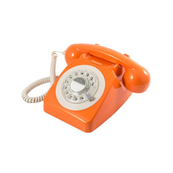 Telefone Fixo GPO 746 Rotary Dial – Laranja