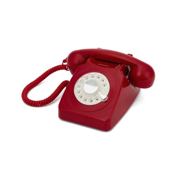 Telefone Fixo GPO 746 Rotary Dial – Vermelho
