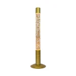 Candeeiro de Chão Lava Lamp 75cm - Base Dourada+ Líquido Transparente + Glitter Multicor | Fisura
