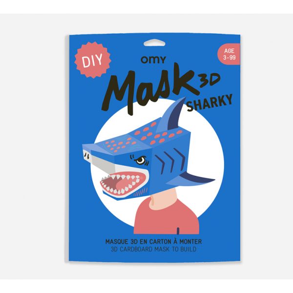 Máscara 3D de Cartão – Tubarão | OMY