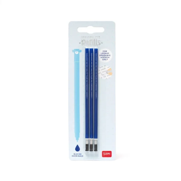 Recarga para Caneta de Gel Apagável – Azul – Set de 3 Unidades | Legami