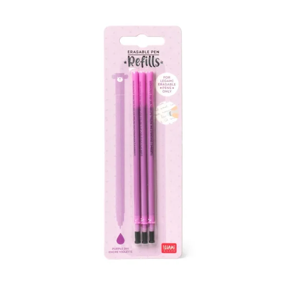 Recarga para Caneta de Gel Apagável – Lilás – Set de 3 Unidades | Legami