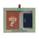 Conjunto de Caderno A6 + Porta-Cartões + Esferográfica Apagável Bo-bo Urso - Talent-oso | Mr Wonderful