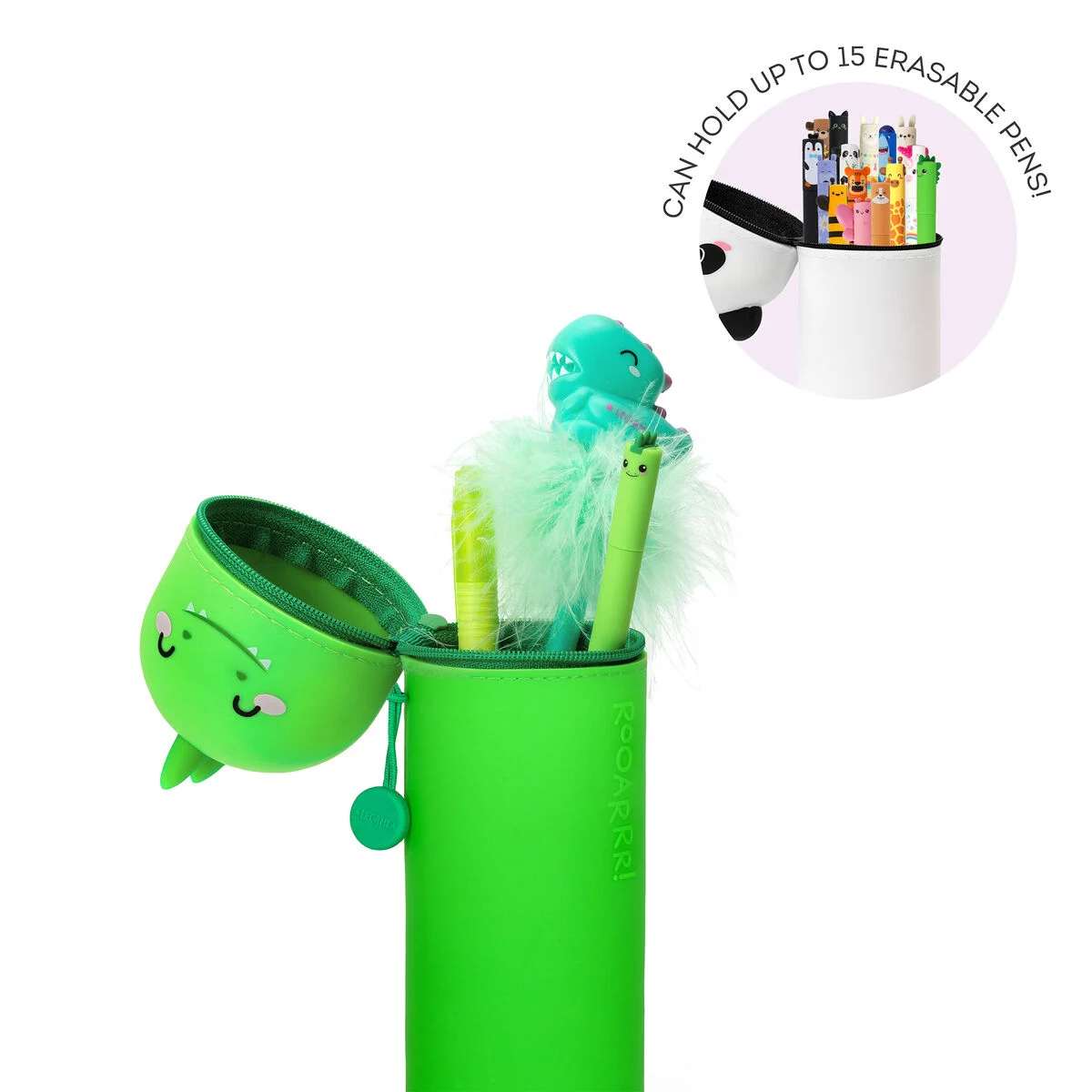 Estojo de Silicone Macio 2 em 1 - Kawaii - Dinossauro | Legami - Image 5