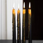 Conjunto de 4 Velas de Halloween com Efeito de Cera a Escorrer