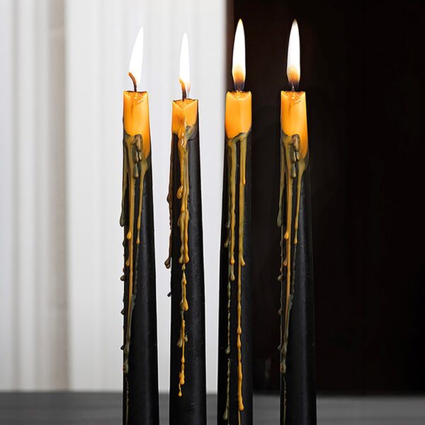 Conjunto de 4 Velas de Halloween com Efeito de Cera a Escorrer