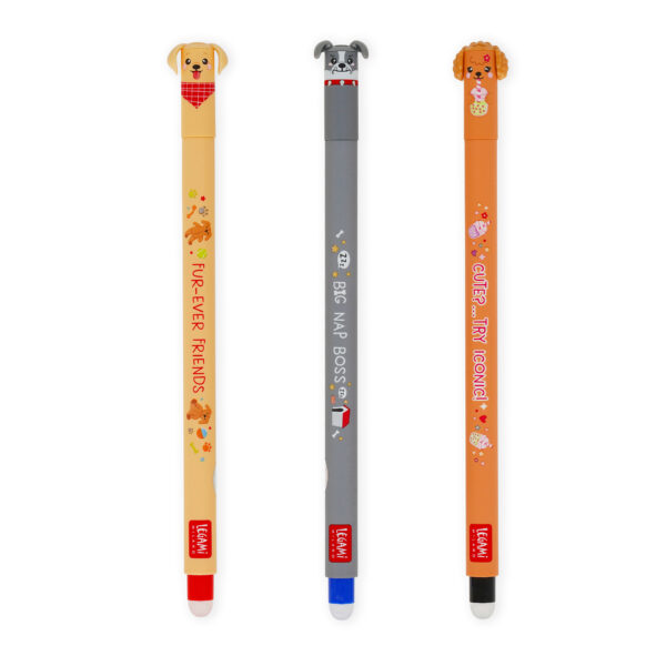 Conjunto de 3 canetas apagáveis Fur-ever Friends | Legami