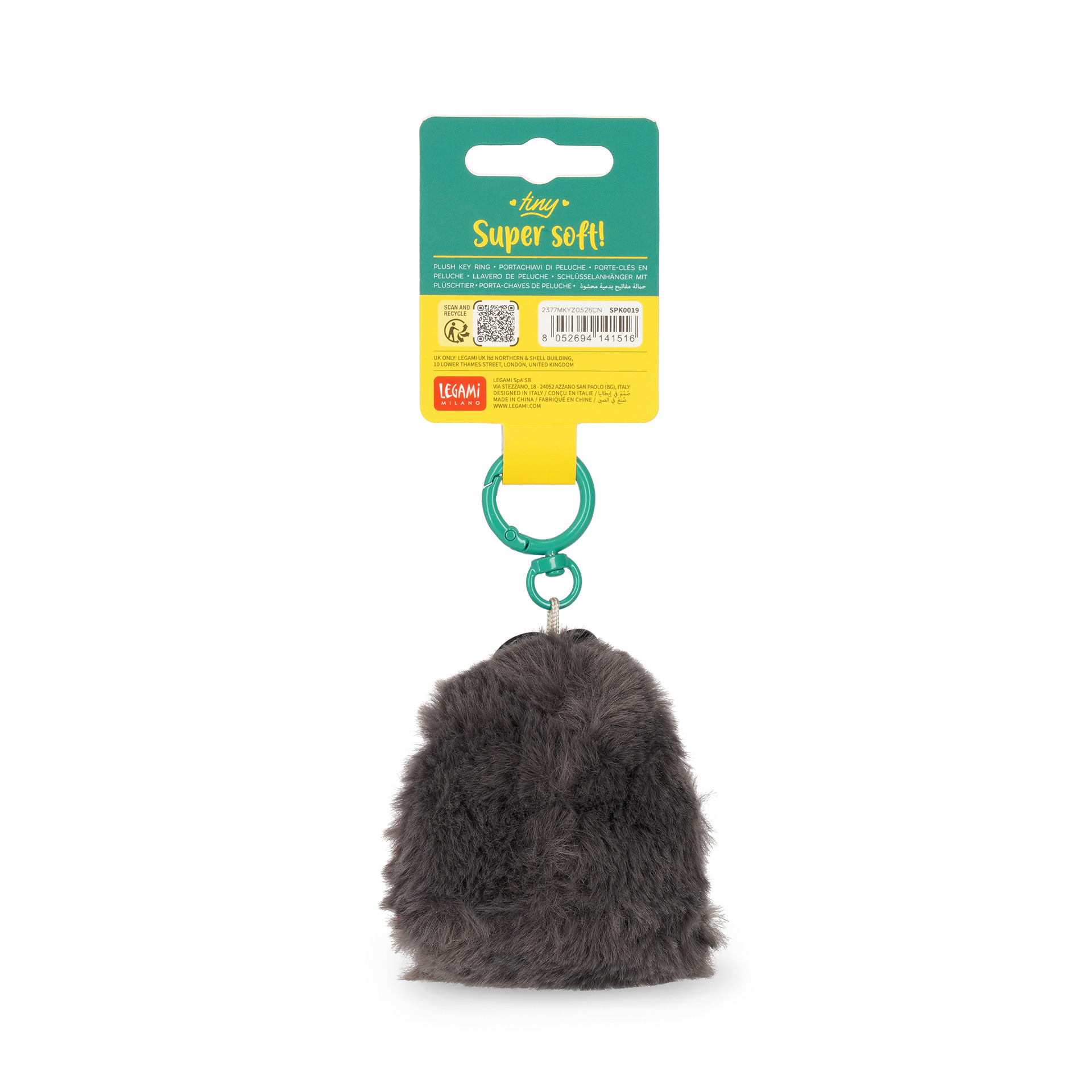 Porta-chaves de peluche Gorila Tiny Super Soft | Legami - Image 5
