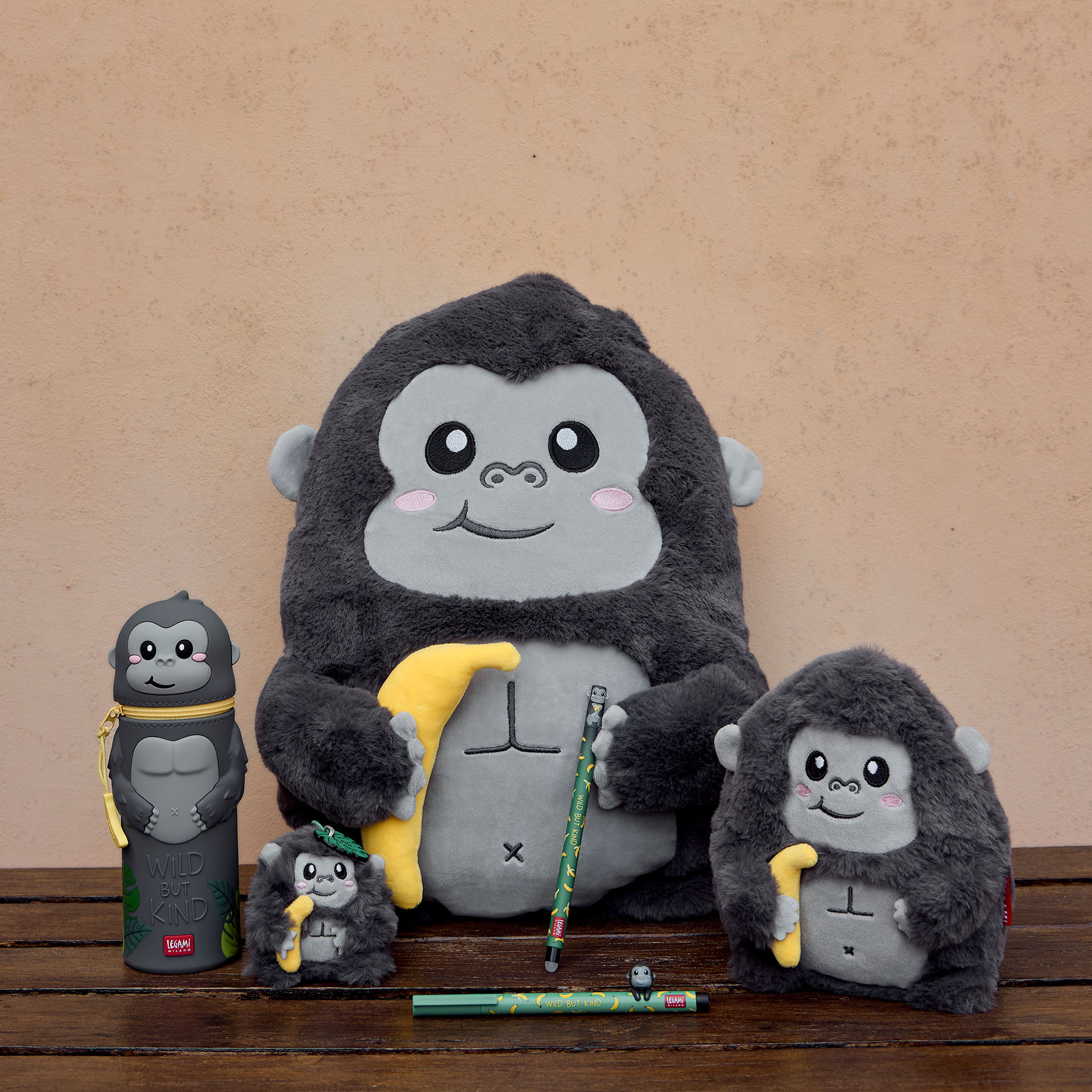 Porta-chaves de peluche Gorila Tiny Super Soft | Legami - Image 9