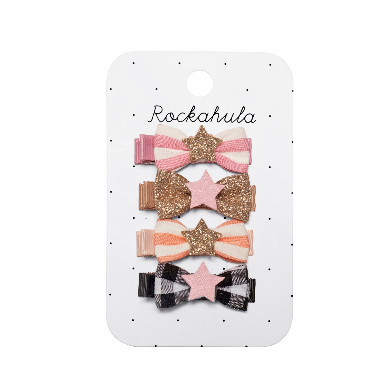 Ganchos de Cabelo Mini Laços Halloween — Conjunto de 4 | Rockahula Kids