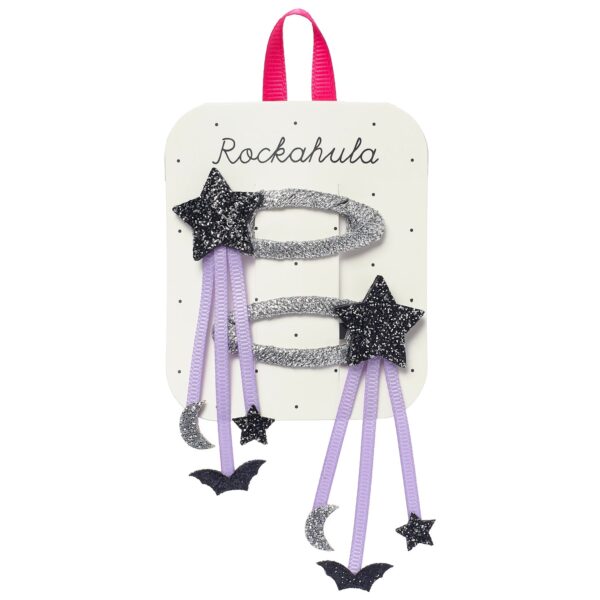 Ganchos de Cabelo Estrelas com Fitas Lilás | Rockahula Kids